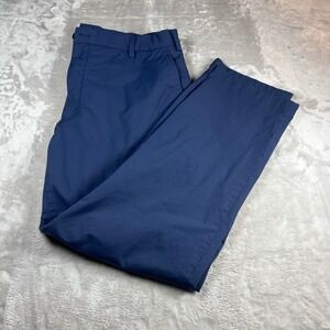 Vineyard Vines Mens 42x32 Men On-The-Go Pant Navy Blue Stretch Chino 1P001062